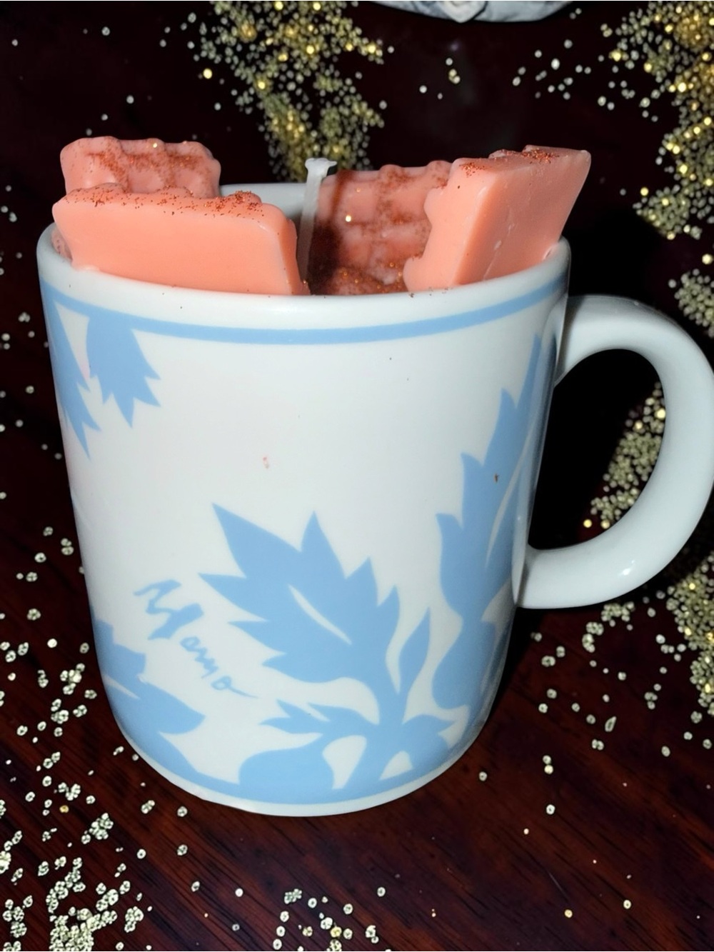 Handmade Chocolate Pecan Pie Soy Candle Mug Dessert Candle - Picture 5 of 6